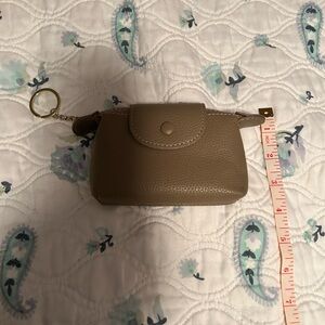 Brown keychain card/money pouch